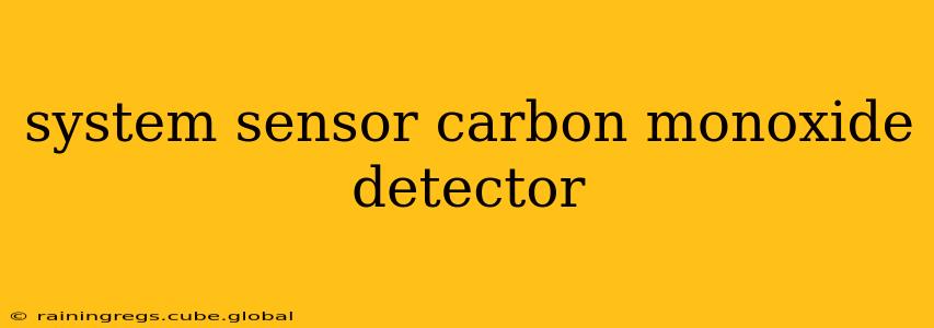 system sensor carbon monoxide detector