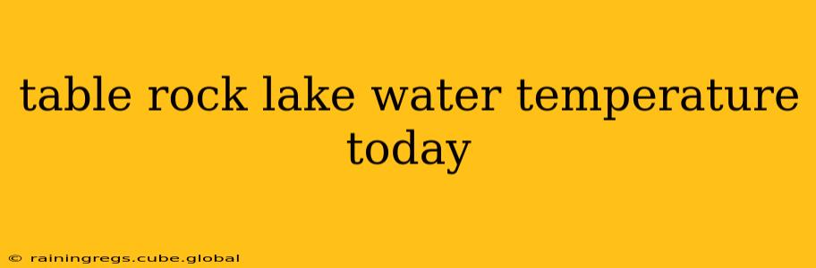 table rock lake water temperature today