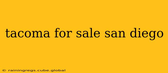 tacoma for sale san diego