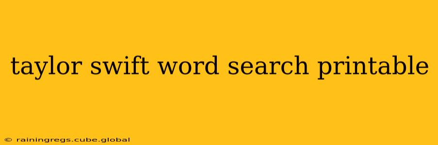 taylor swift word search printable