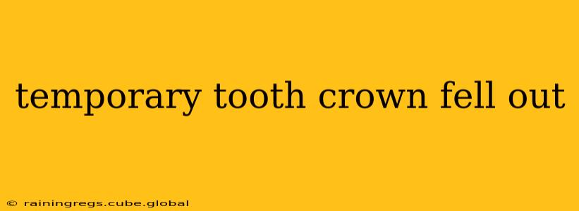 temporary tooth crown fell out