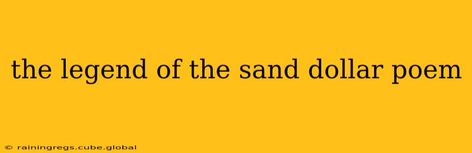the legend of the sand dollar poem