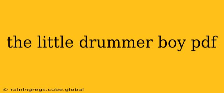 the little drummer boy pdf