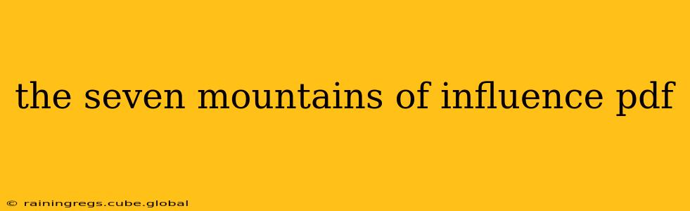 the seven mountains of influence pdf