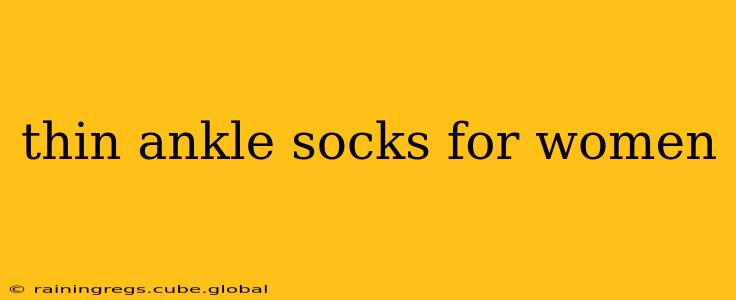 thin ankle socks for women