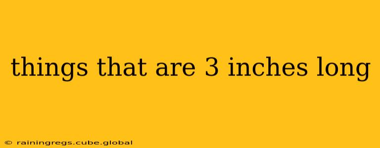 things that are 3 inches long