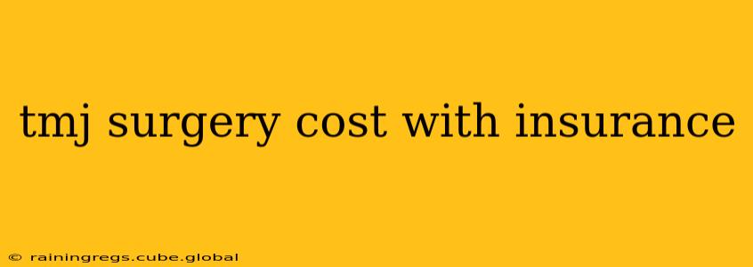 tmj surgery cost with insurance