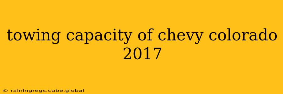 towing capacity of chevy colorado 2017