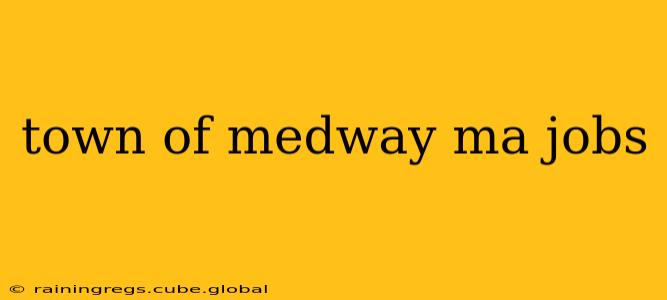 town of medway ma jobs