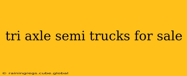 tri axle semi trucks for sale