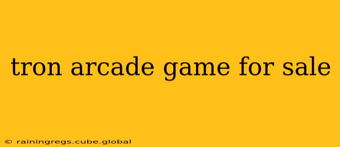 tron arcade game for sale