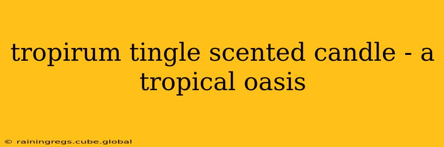 tropirum tingle scented candle - a tropical oasis