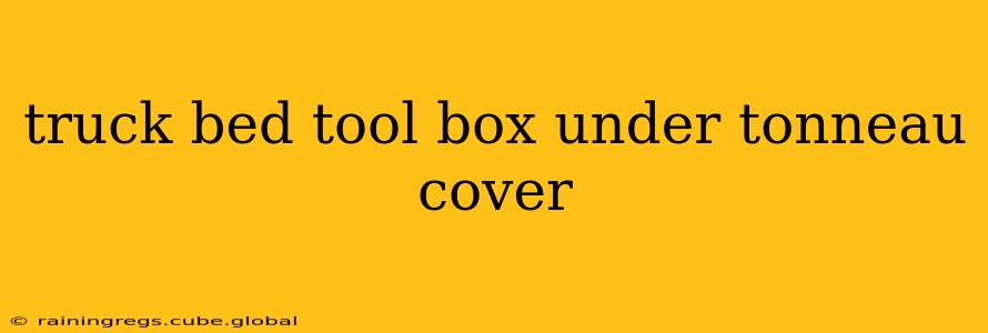 truck bed tool box under tonneau cover