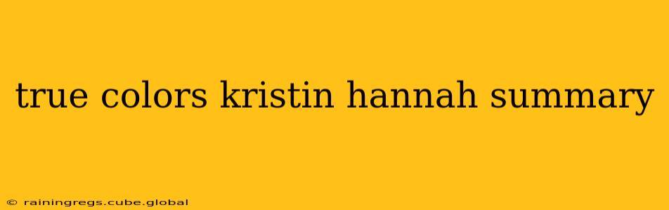 true colors kristin hannah summary