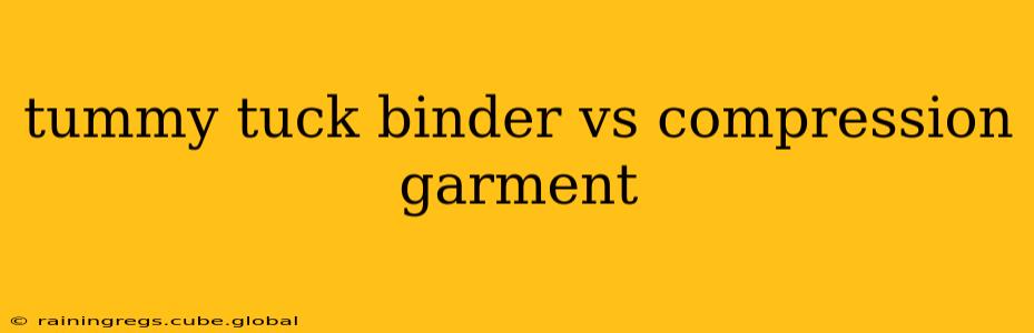 tummy tuck binder vs compression garment