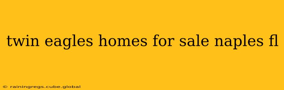 twin eagles homes for sale naples fl