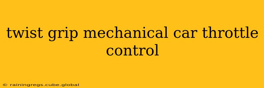 twist grip mechanical car throttle control