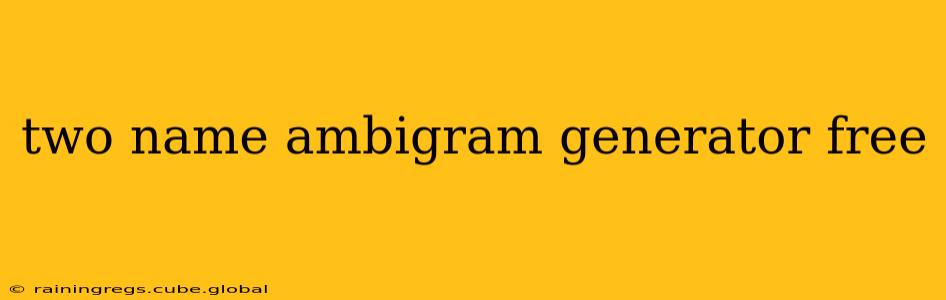 two name ambigram generator free