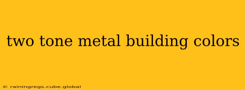 two tone metal building colors