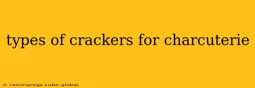 types of crackers for charcuterie