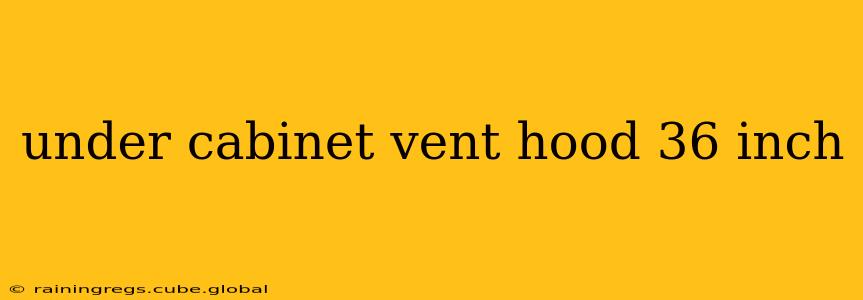 under cabinet vent hood 36 inch