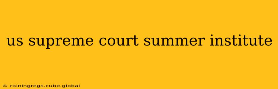 us supreme court summer institute