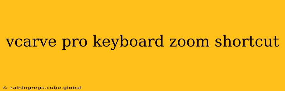 vcarve pro keyboard zoom shortcut