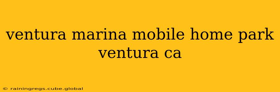 ventura marina mobile home park ventura ca