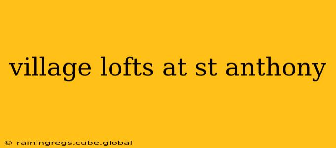 village lofts at st anthony
