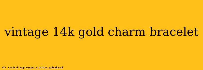 vintage 14k gold charm bracelet