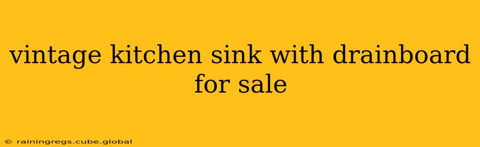 vintage kitchen sink with drainboard for sale