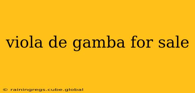 viola de gamba for sale