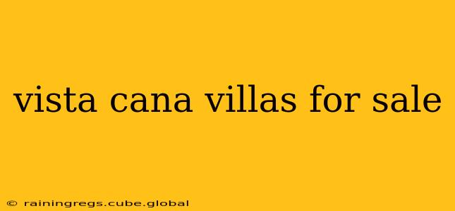 vista cana villas for sale