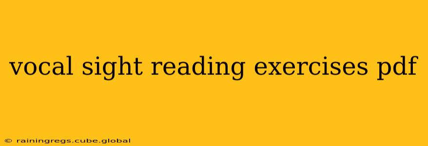 vocal sight reading exercises pdf