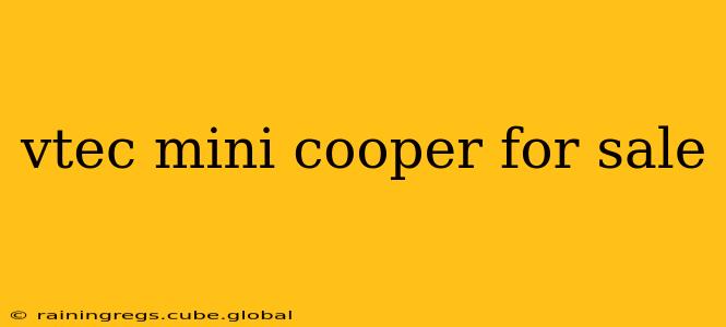 vtec mini cooper for sale