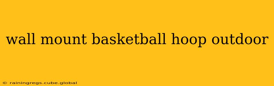 wall mount basketball hoop outdoor