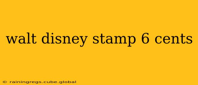 walt disney stamp 6 cents