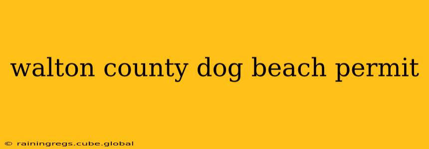 walton county dog beach permit