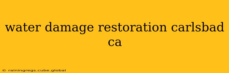 water damage restoration carlsbad ca