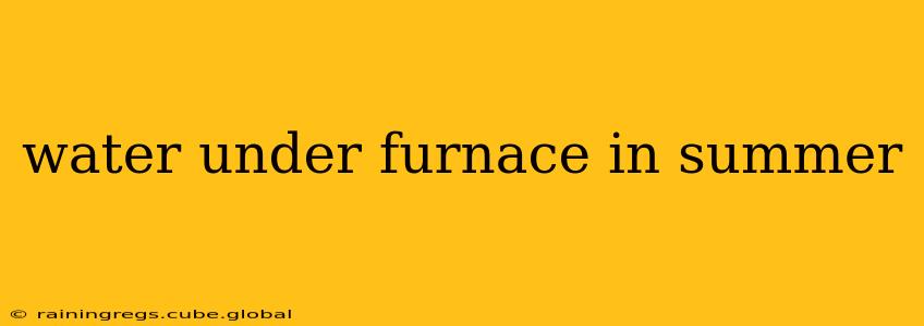 water under furnace in summer