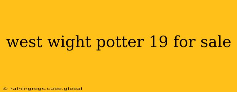 west wight potter 19 for sale