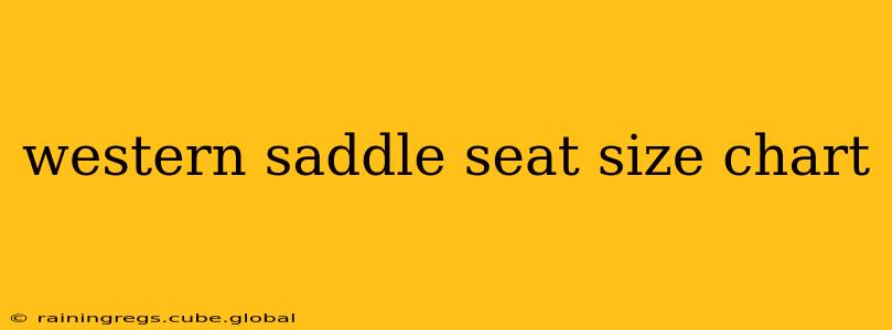 western saddle seat size chart