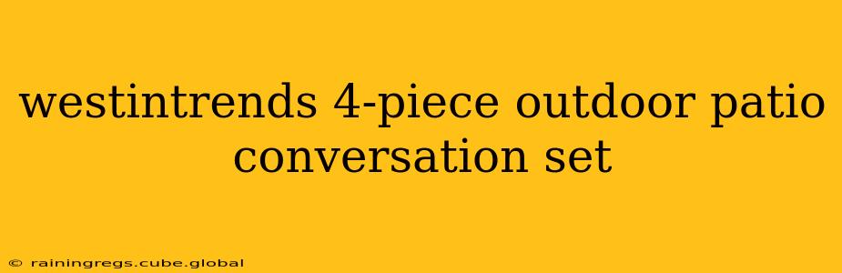westintrends 4-piece outdoor patio conversation set