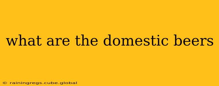what are the domestic beers