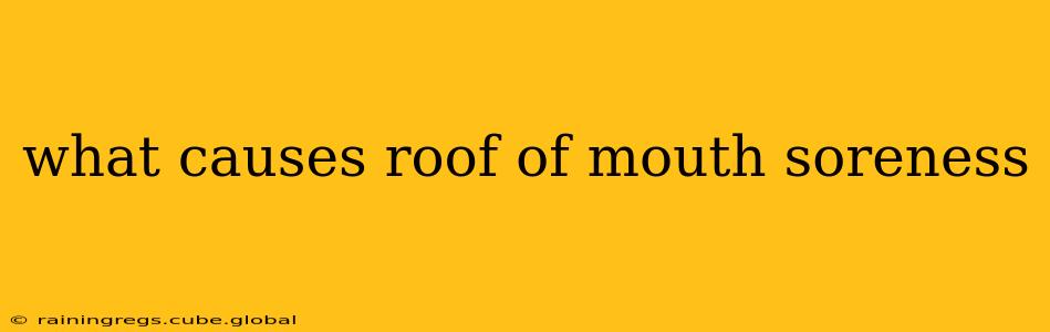 what causes roof of mouth soreness