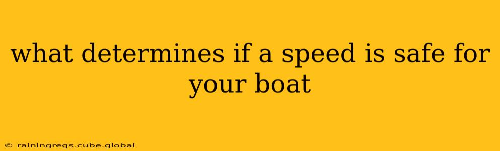 what determines if a speed is safe for your boat