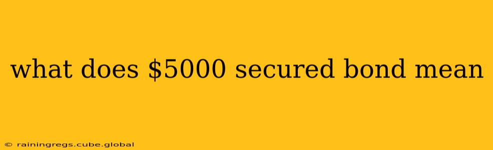 what does $5000 secured bond mean