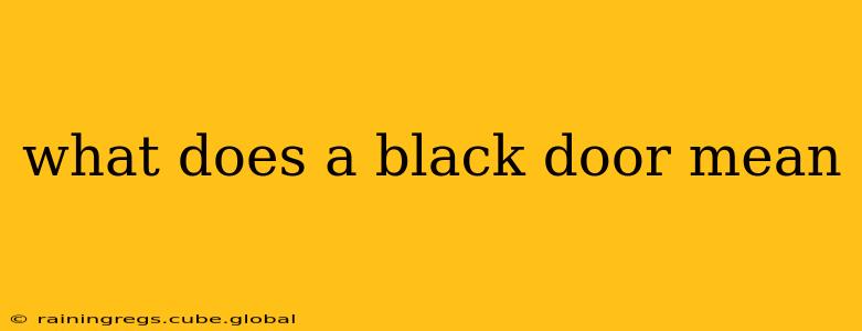what does a black door mean