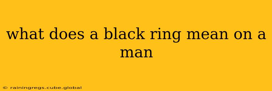 what does a black ring mean on a man
