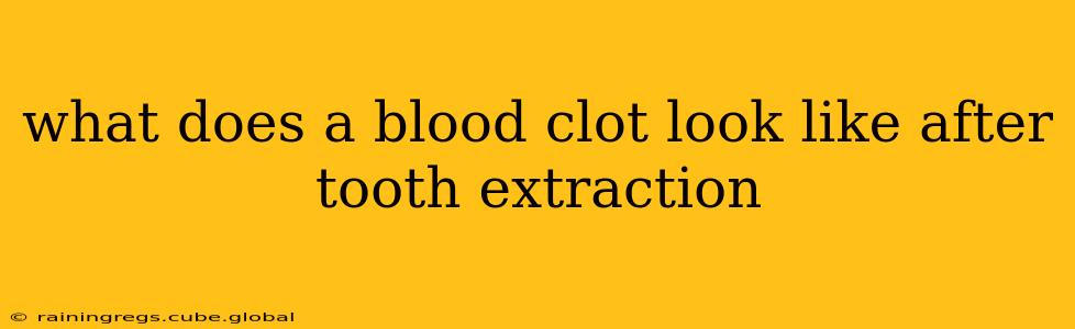 what does a blood clot look like after tooth extraction